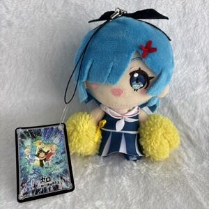 Re:Zero Isekai Quartet Rem Cheerleader Plush Doll Toy Keychain 5" TAITO Japan